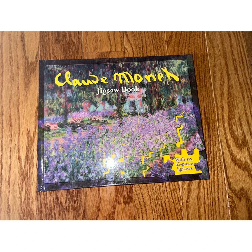 Claude Monet Jigsaw Book with Six 63-Piece Jigsaw Puzzles Impressionist Art